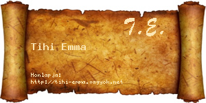 Tihi Emma névjegykártya