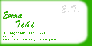 emma tihi business card